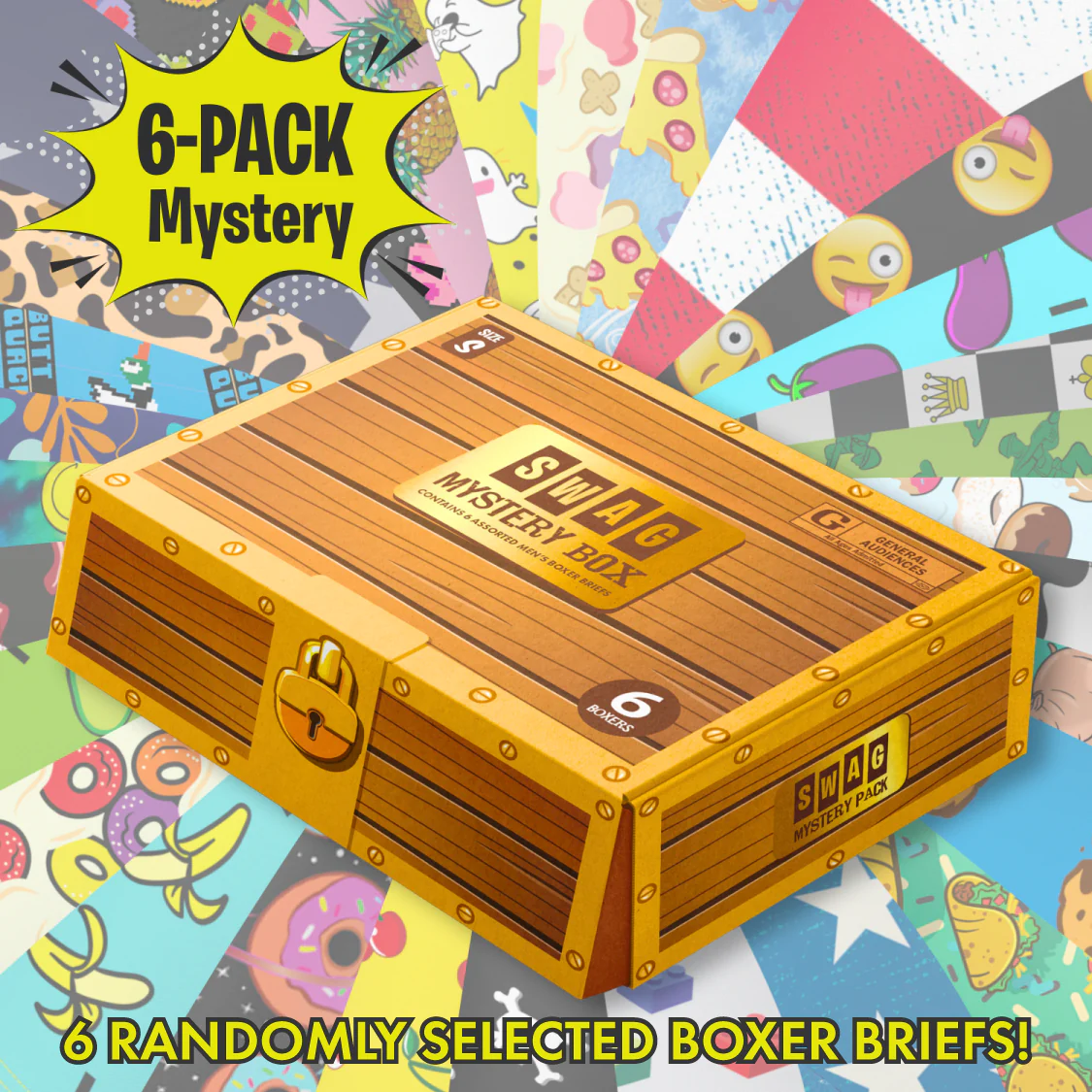 SWAG Pirate’s Booty Mystery Chest (6-Pack Boxer Briefs)